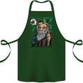 Charles Darwin Evolution Atheist Atheism Cotton Apron 100% Organic Forest Green