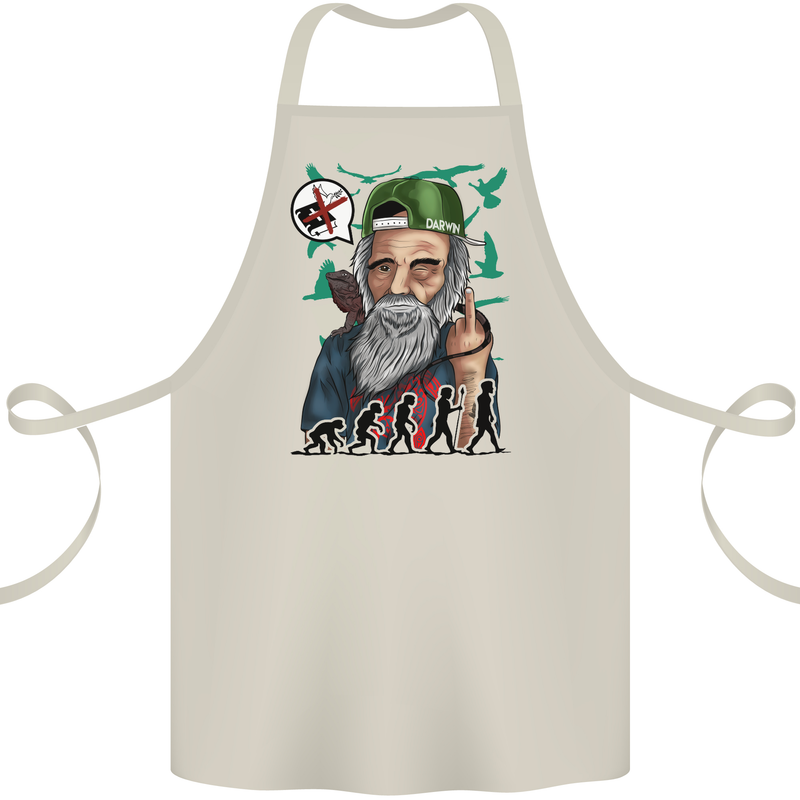 Charles Darwin Evolution Atheist Atheism Cotton Apron 100% Organic Natural