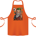 Charles Darwin Evolution Atheist Atheism Cotton Apron 100% Organic Orange