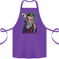 Charles Darwin Evolution Atheist Atheism Cotton Apron 100% Organic Purple