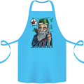 Charles Darwin Evolution Atheist Atheism Cotton Apron 100% Organic Turquoise