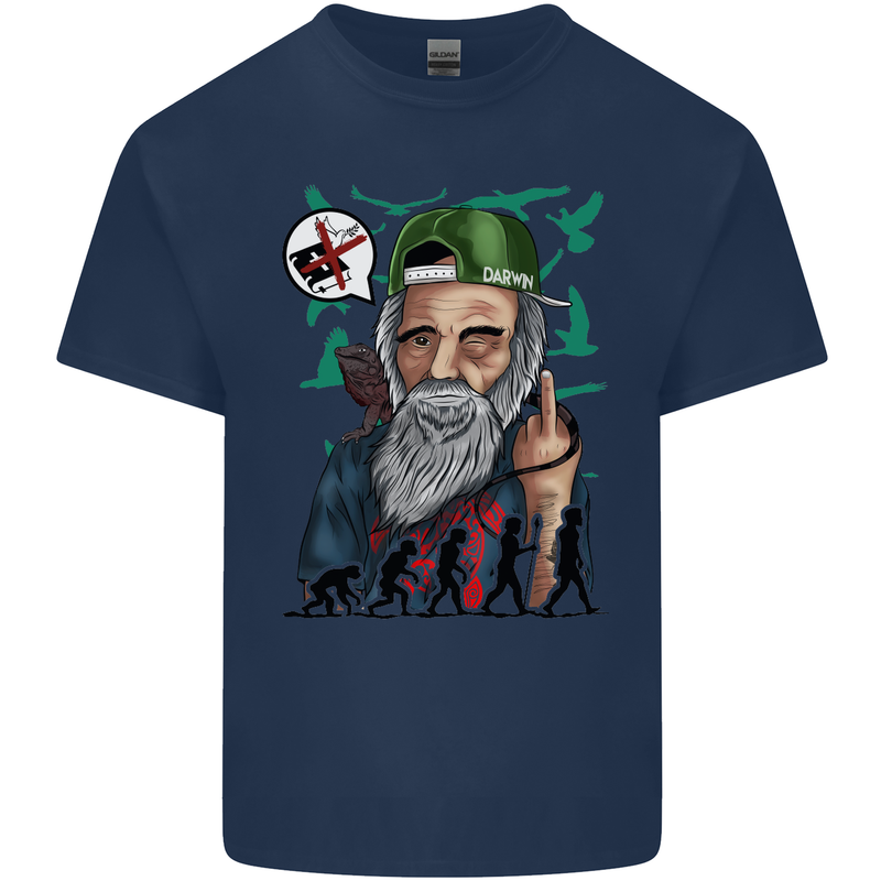Charles Darwin Evolution Atheist Atheism Kids T-Shirt Childrens Navy Blue