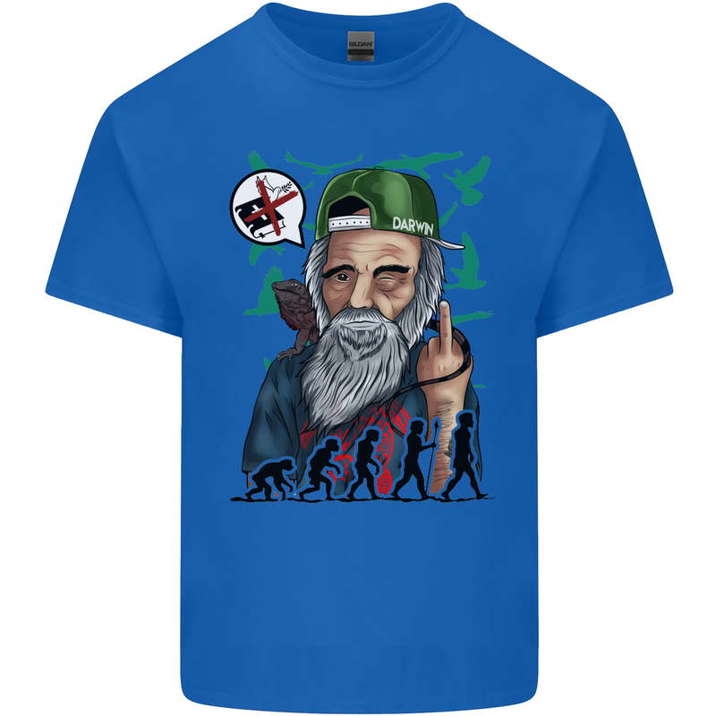 Charles Darwin Evolution Atheist Atheism Kids T-Shirt Childrens Royal Blue