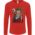 Charles Darwin Evolution Atheist Atheism Mens Long Sleeve T-Shirt Red