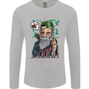 Charles Darwin Evolution Atheist Atheism Mens Long Sleeve T-Shirt Sports Grey