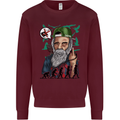 Charles Darwin Evolution Atheist Atheism Mens Sweatshirt Jumper Maroon