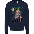 Charles Darwin Evolution Atheist Atheism Mens Sweatshirt Jumper Navy Blue