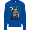 Charles Darwin Evolution Atheist Atheism Mens Sweatshirt Jumper Royal Blue
