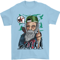 Charles Darwin Evolution Atheist Atheism Mens T-Shirt Cotton Gildan Light Blue