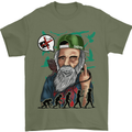 Charles Darwin Evolution Atheist Atheism Mens T-Shirt Cotton Gildan Military Green