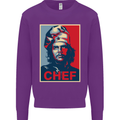 Che Chef Cooking Cook BBQ Funny Kids Sweatshirt Jumper Purple