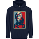 Che Chef Cooking Cook BBQ Funny Mens 80% Cotton Hoodie Navy Blue