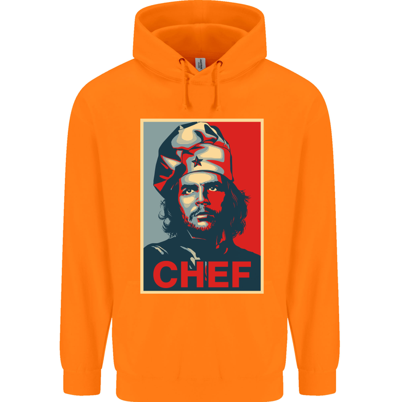 Che Chef Cooking Cook BBQ Funny Mens 80% Cotton Hoodie Orange