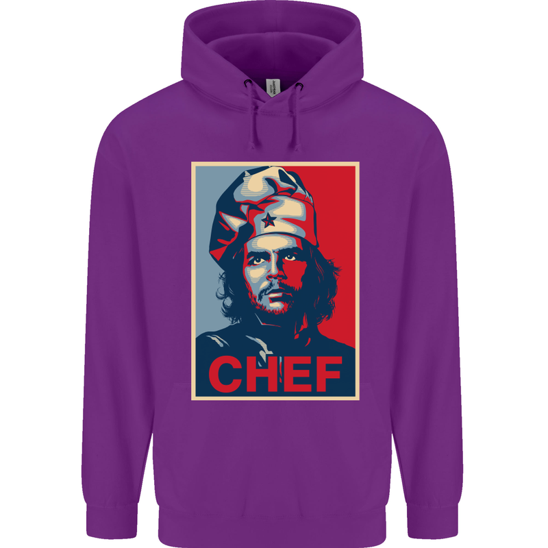 Che Chef Cooking Cook BBQ Funny Mens 80% Cotton Hoodie Purple