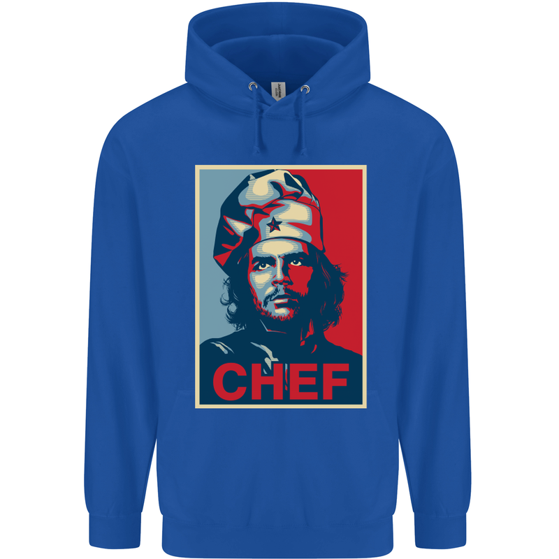 Che Chef Cooking Cook BBQ Funny Mens 80% Cotton Hoodie Royal Blue