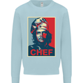 Che Chef Cooking Cook BBQ Funny Mens Sweatshirt Jumper Light Blue