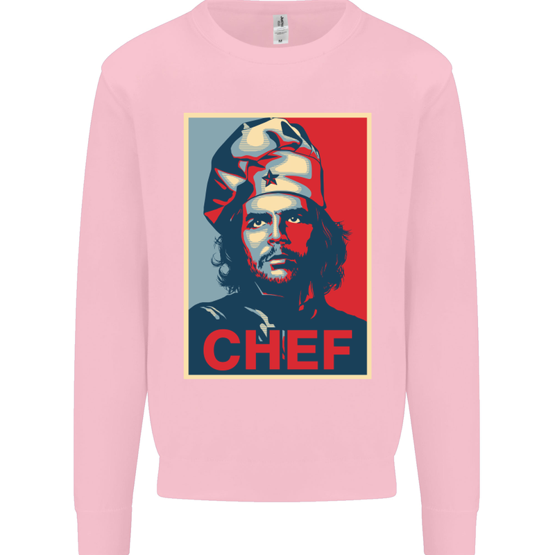 Che Chef Cooking Cook BBQ Funny Mens Sweatshirt Jumper Light Pink