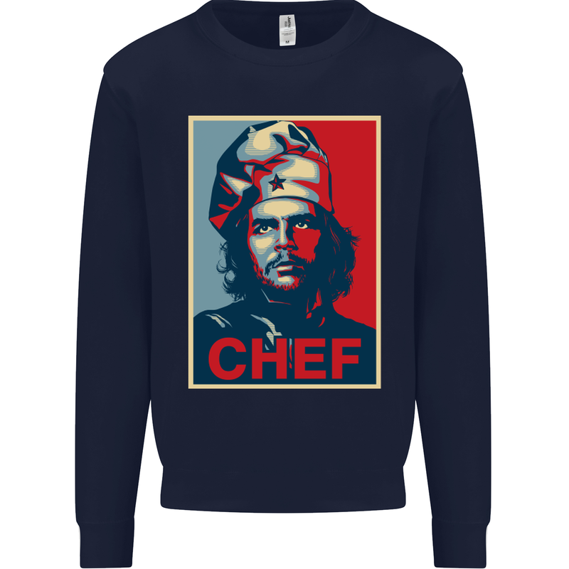 Che Chef Cooking Cook BBQ Funny Mens Sweatshirt Jumper Navy Blue