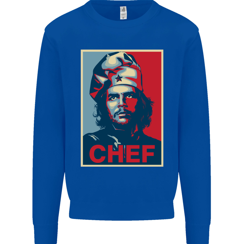Che Chef Cooking Cook BBQ Funny Mens Sweatshirt Jumper Royal Blue