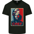 Che Chef Cooking Cook BBQ Funny Mens V-Neck Cotton T-Shirt Black