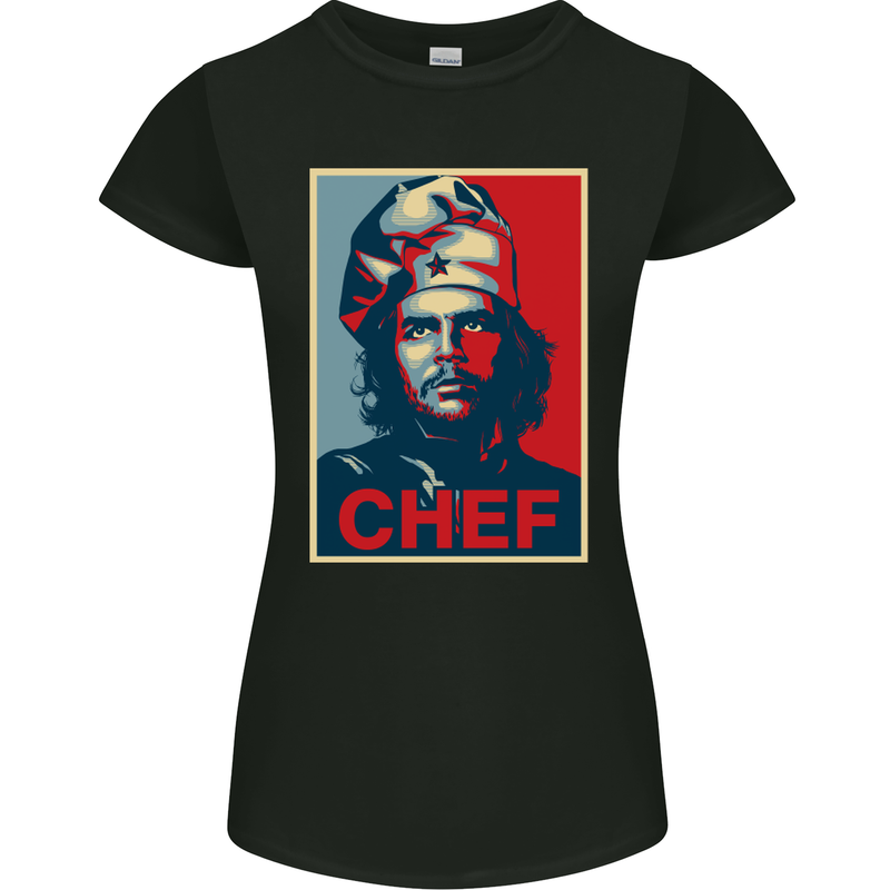 Che Chef Cooking Cook BBQ Funny Womens Petite Cut T-Shirt Black