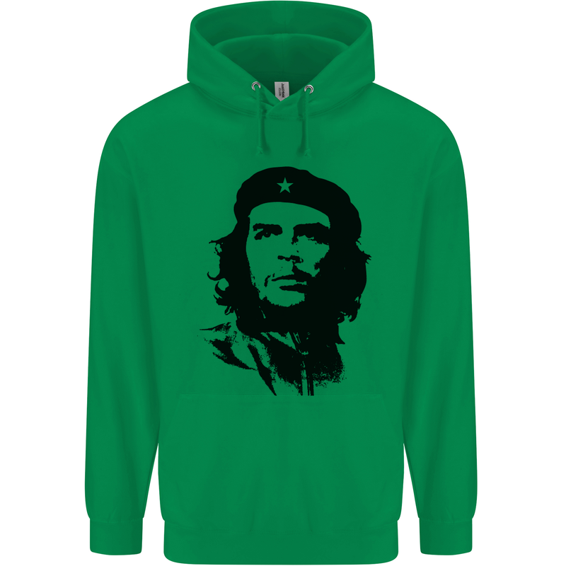 Che Guevara Silhouette Mens 80% Cotton Hoodie Irish Green