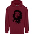 Che Guevara Silhouette Mens 80% Cotton Hoodie Maroon