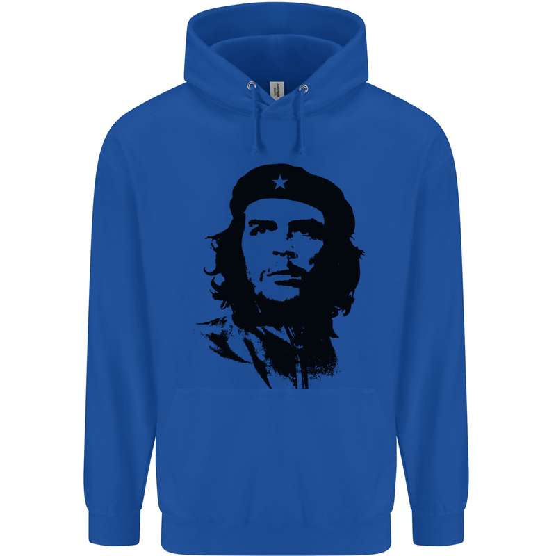 Che Guevara Silhouette Mens 80% Cotton Hoodie Royal Blue