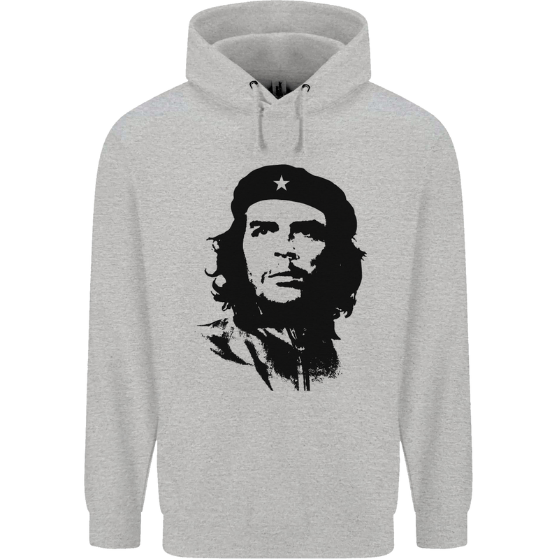 Che Guevara Silhouette Mens 80% Cotton Hoodie Sports Grey