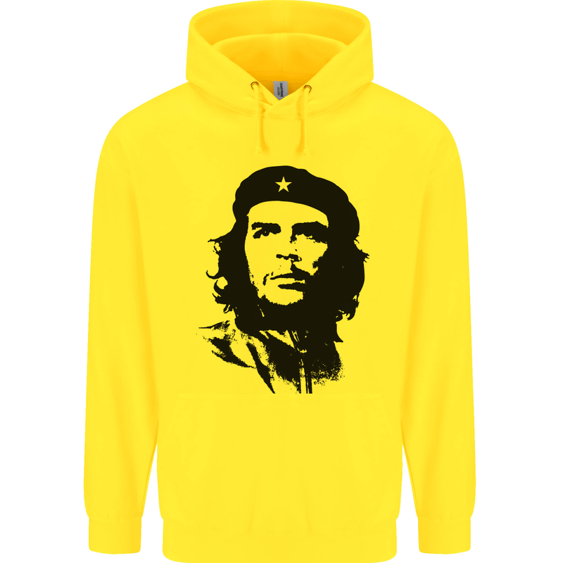 Che Guevara Silhouette Mens 80% Cotton Hoodie Yellow