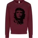 Che Guevara Silhouette Mens Sweatshirt Jumper Maroon