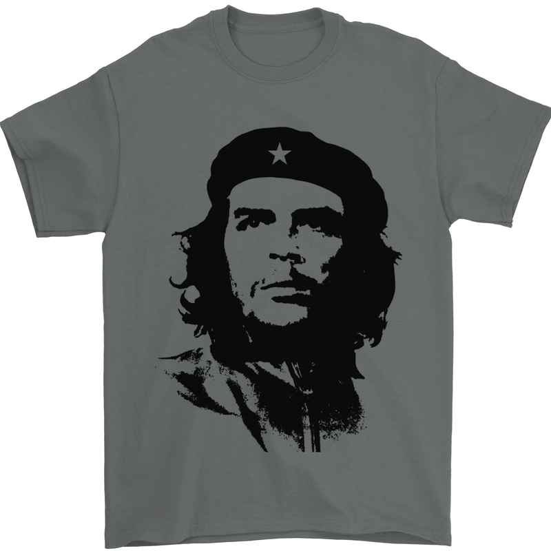 Che Guevara Silhouette Mens T-Shirt Cotton Gildan Charcoal