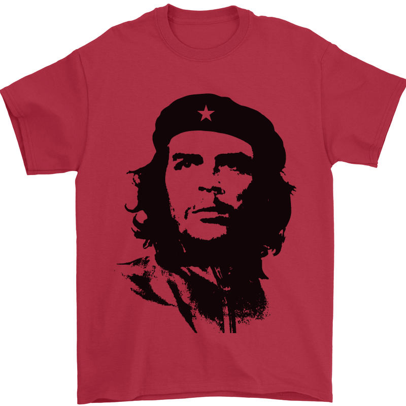 Che Guevara Silhouette Mens T-Shirt Cotton Gildan Red