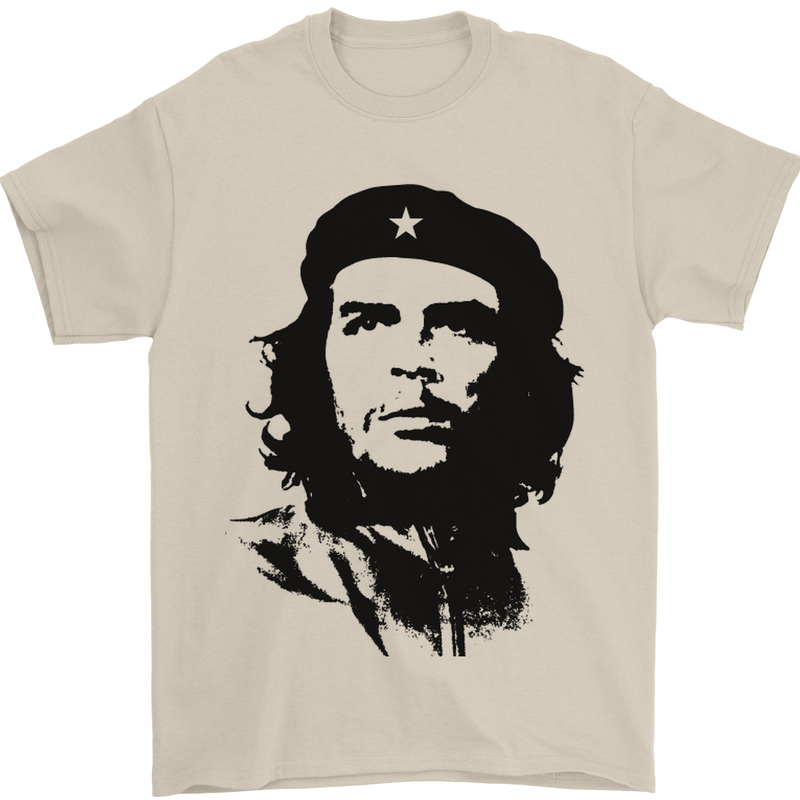Che Guevara Silhouette Mens T-Shirt Cotton Gildan Sand