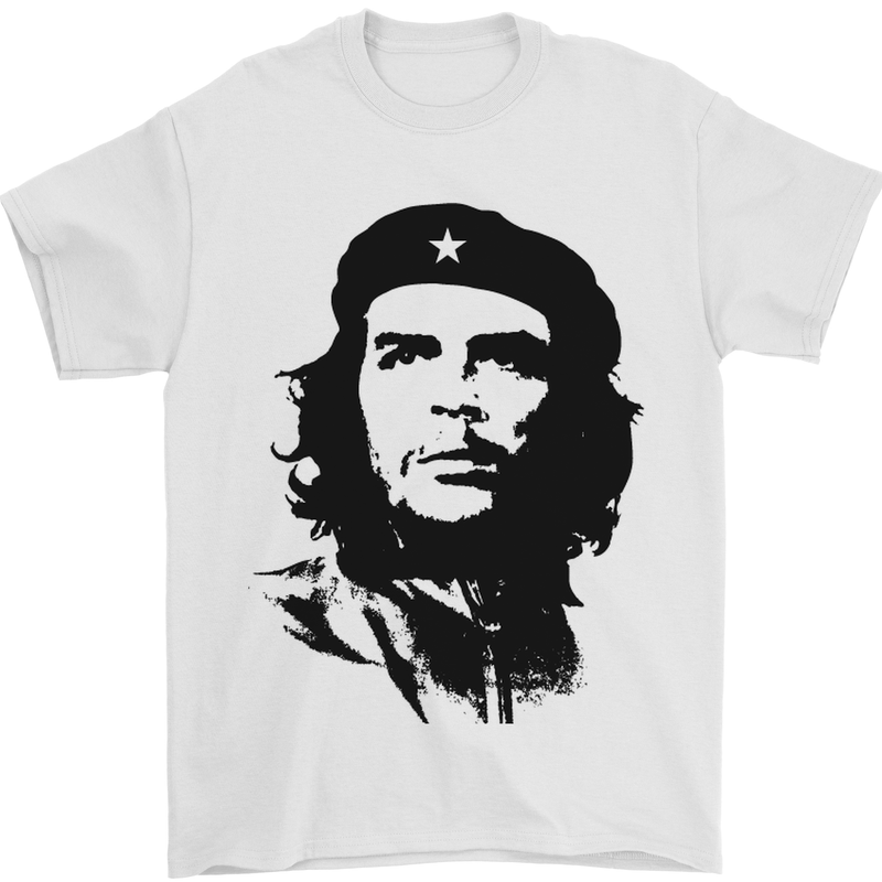 Che Guevara Silhouette Mens T-Shirt Cotton Gildan White
