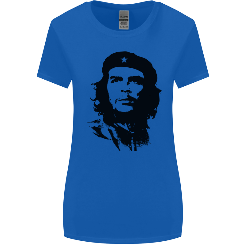 Che Guevara Silhouette Womens Wider Cut T-Shirt Royal Blue
