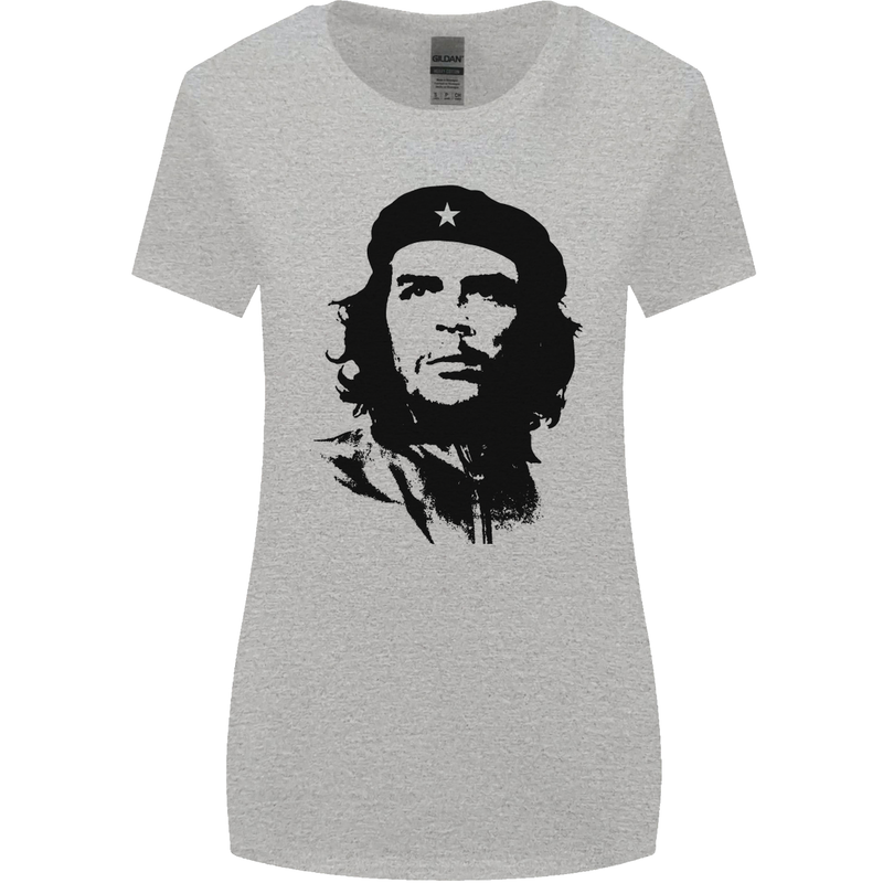 Che Guevara Silhouette Womens Wider Cut T-Shirt Sports Grey