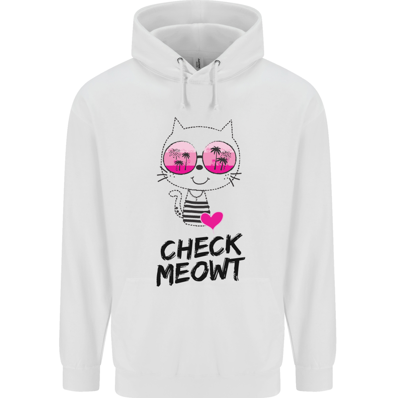 Check Meowt Mens Hoodie White