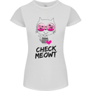 Check Meowt Womens Petite Cut T-Shirt White