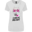 Check Meowt Womens Wider Cut T-Shirt White