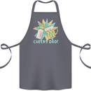 Cheers Dad Beer & Bottle Funny Father's Day Cotton Apron 100% Organic Steel