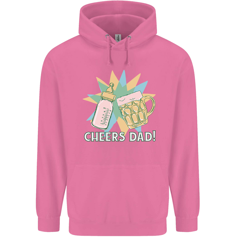 Cheers Dad Beer & Bottle Funny Father's Day Mens 80% Cotton Hoodie Azelea