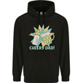 Cheers Dad Beer & Bottle Funny Father's Day Mens 80% Cotton Hoodie Black