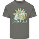 Cheers Dad Beer & Bottle Funny Father's Day Mens Cotton T-Shirt Tee Top Charcoal