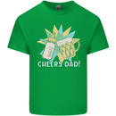 Cheers Dad Beer & Bottle Funny Father's Day Mens Cotton T-Shirt Tee Top Irish Green