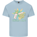 Cheers Dad Beer & Bottle Funny Father's Day Mens Cotton T-Shirt Tee Top Light Blue