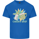 Cheers Dad Beer & Bottle Funny Father's Day Mens Cotton T-Shirt Tee Top Royal Blue