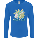 Cheers Dad Beer & Bottle Funny Father's Day Mens Long Sleeve T-Shirt Royal Blue