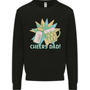 Cheers Dad Beer & Bottle Funny Father's Day Mens Sweatshirt Jumper Black