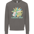 Cheers Dad Beer & Bottle Funny Father's Day Mens Sweatshirt Jumper Charcoal